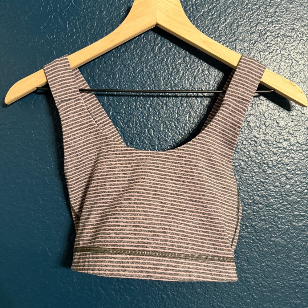 Lululemon All Sports Striped Sports Bra